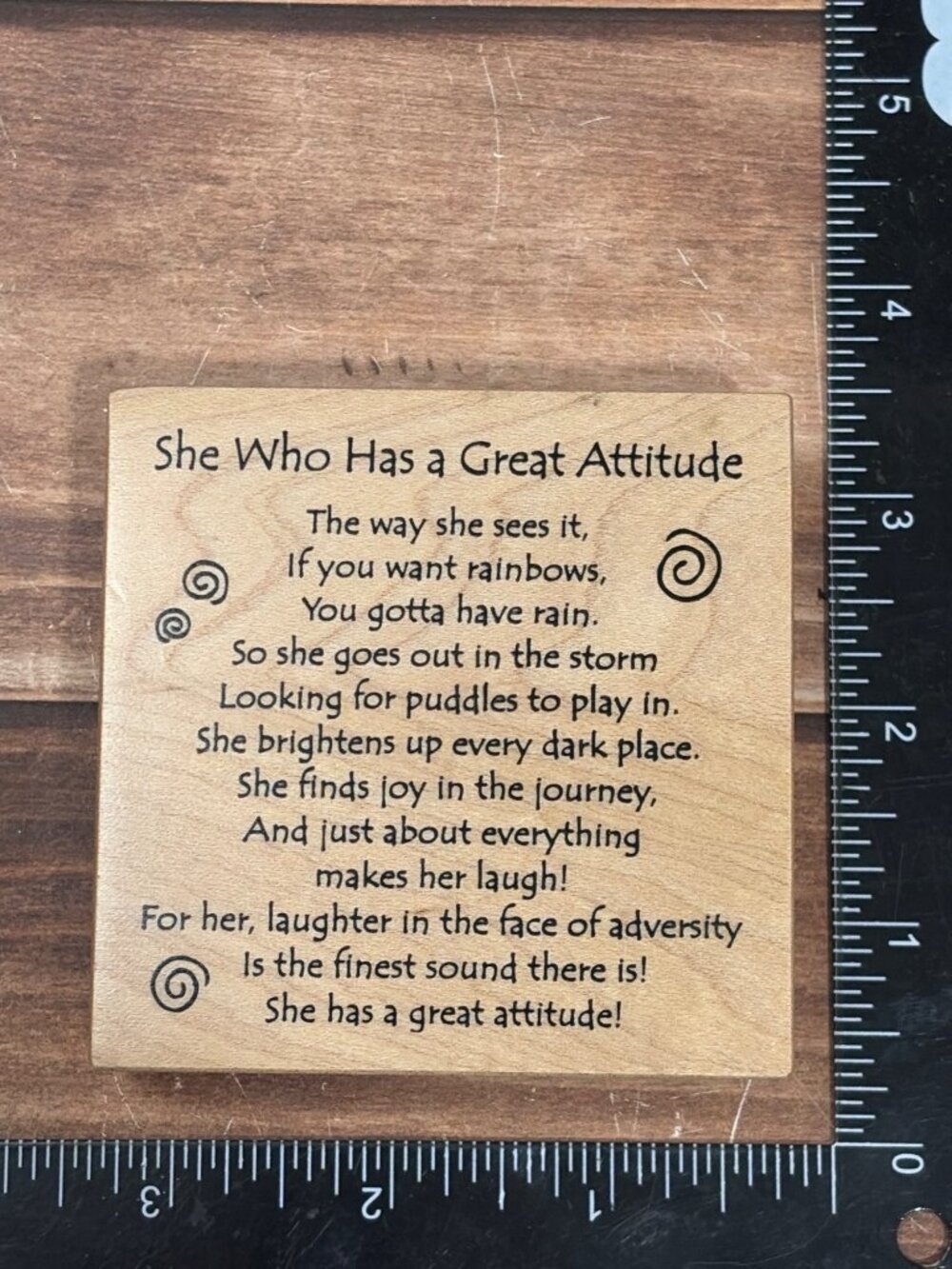 PSX Suzy Toronto She Who Has a Great Attitude G-3457 Wood Mounted Rubber Stamp 2